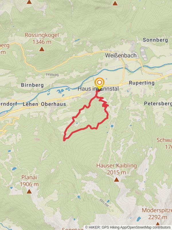 Haus im Ennstal - Oberhausberg Loop Trail mobile static map