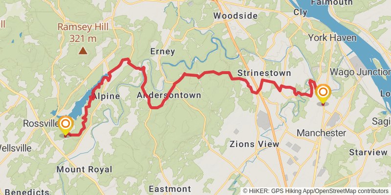 Mason - Dixon Trail stage 3 Map