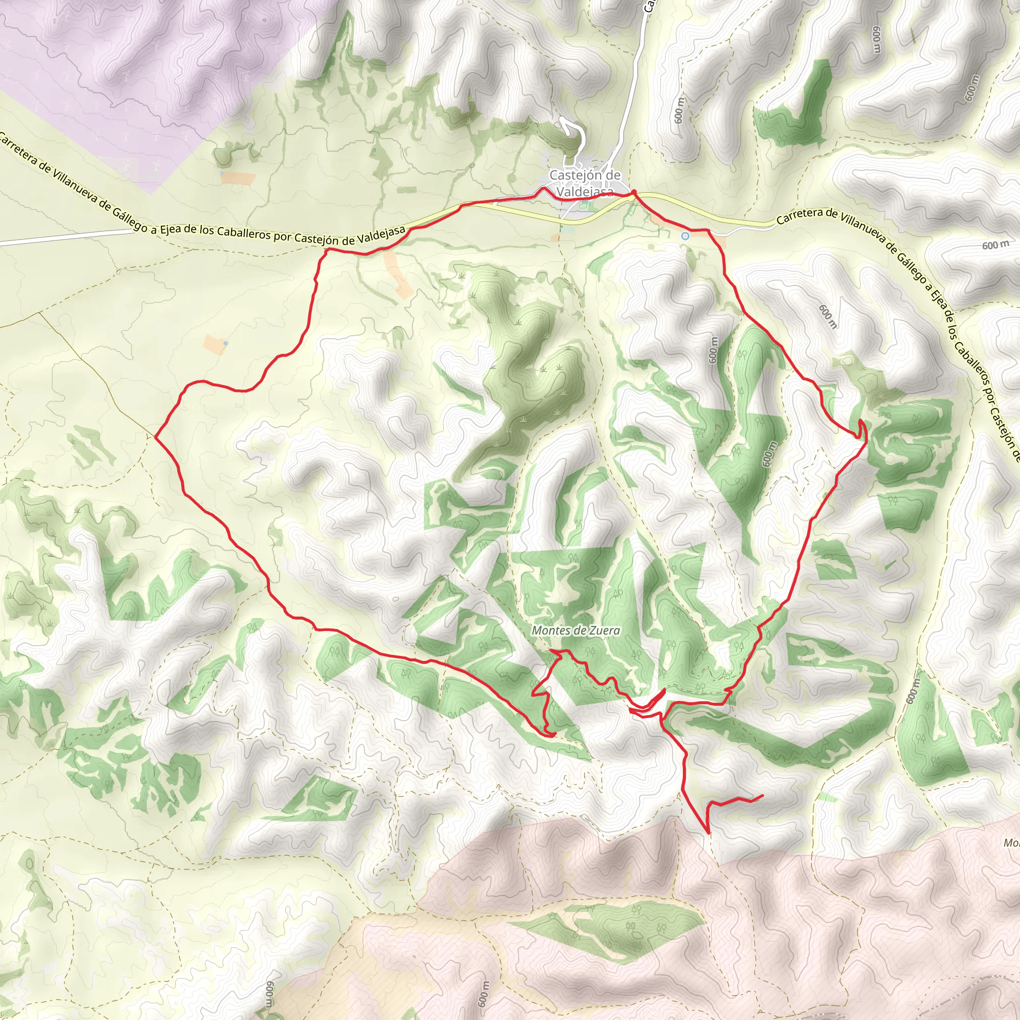 Castejón de Valdejasa PR Z 109 mobile static map