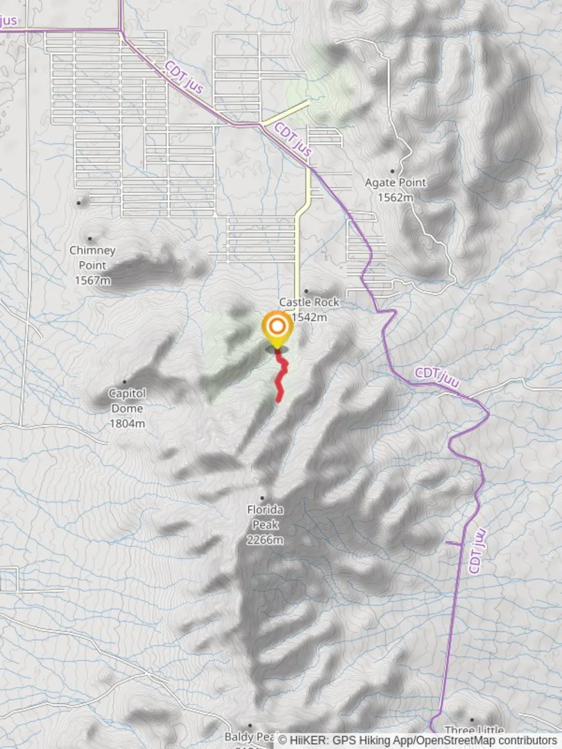 An image depicting the trail Spring Canyon Trail and its surrounding area.