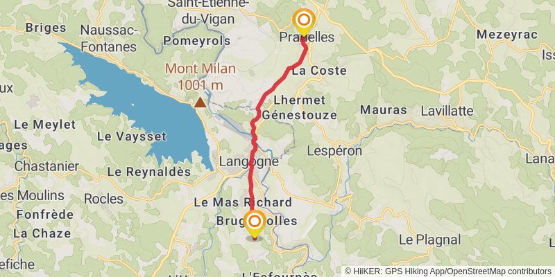 GR70 - Stevenson Trail stage 4 Map