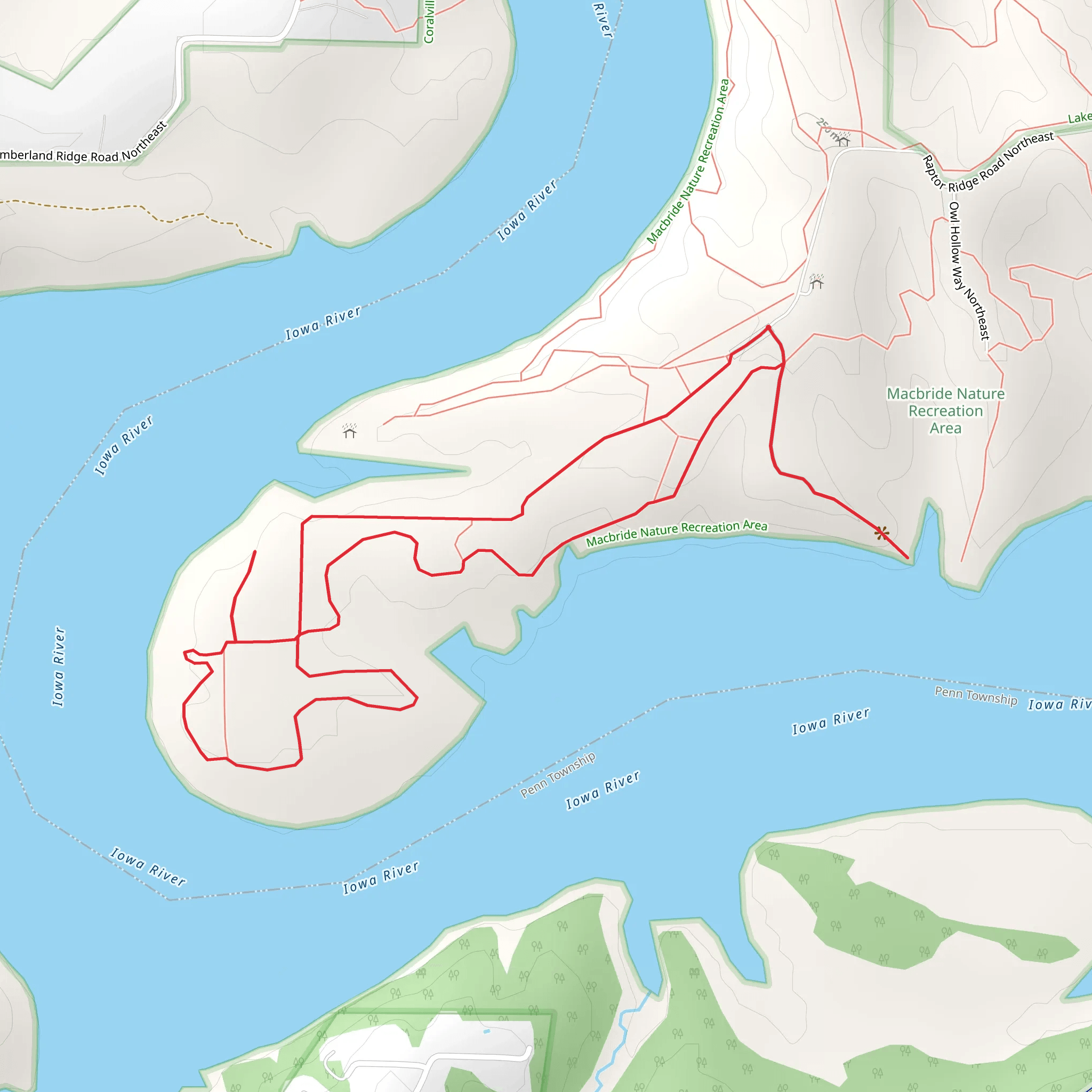 Macbride Nature Recreation Area Loop mobile static map