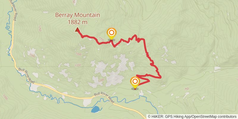 Berray Mountain Trail stage 2 Map