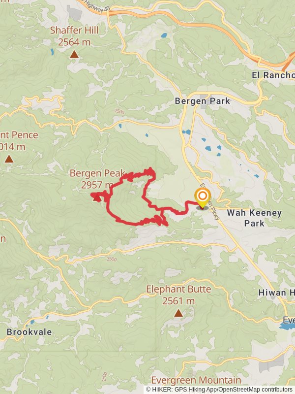 Bergen Peak Loop via Meadow Trail and Too Long Trail