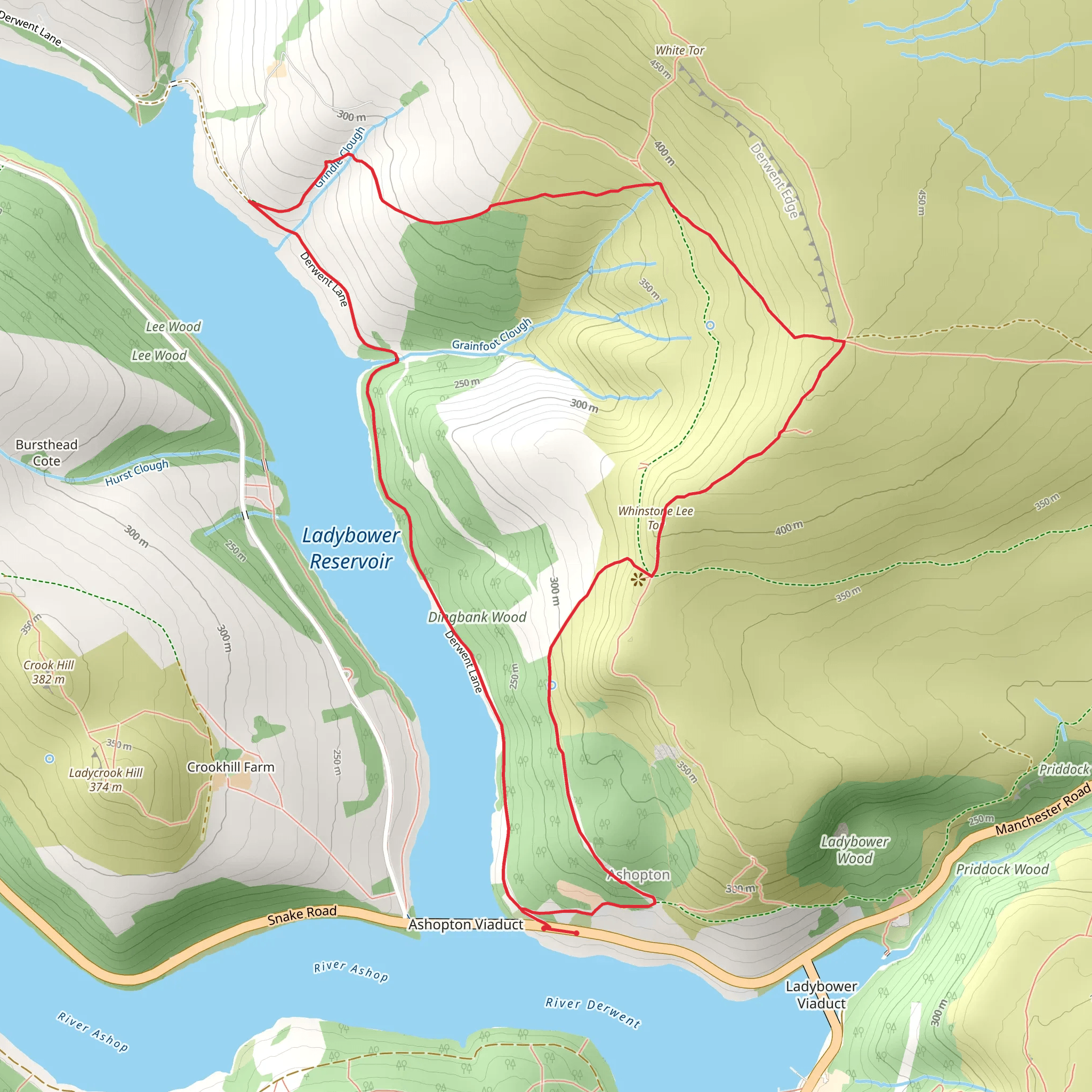 Whinstone Lee Tor mobile static map