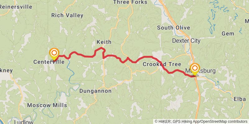 Buckeye Trail stage 75 Map