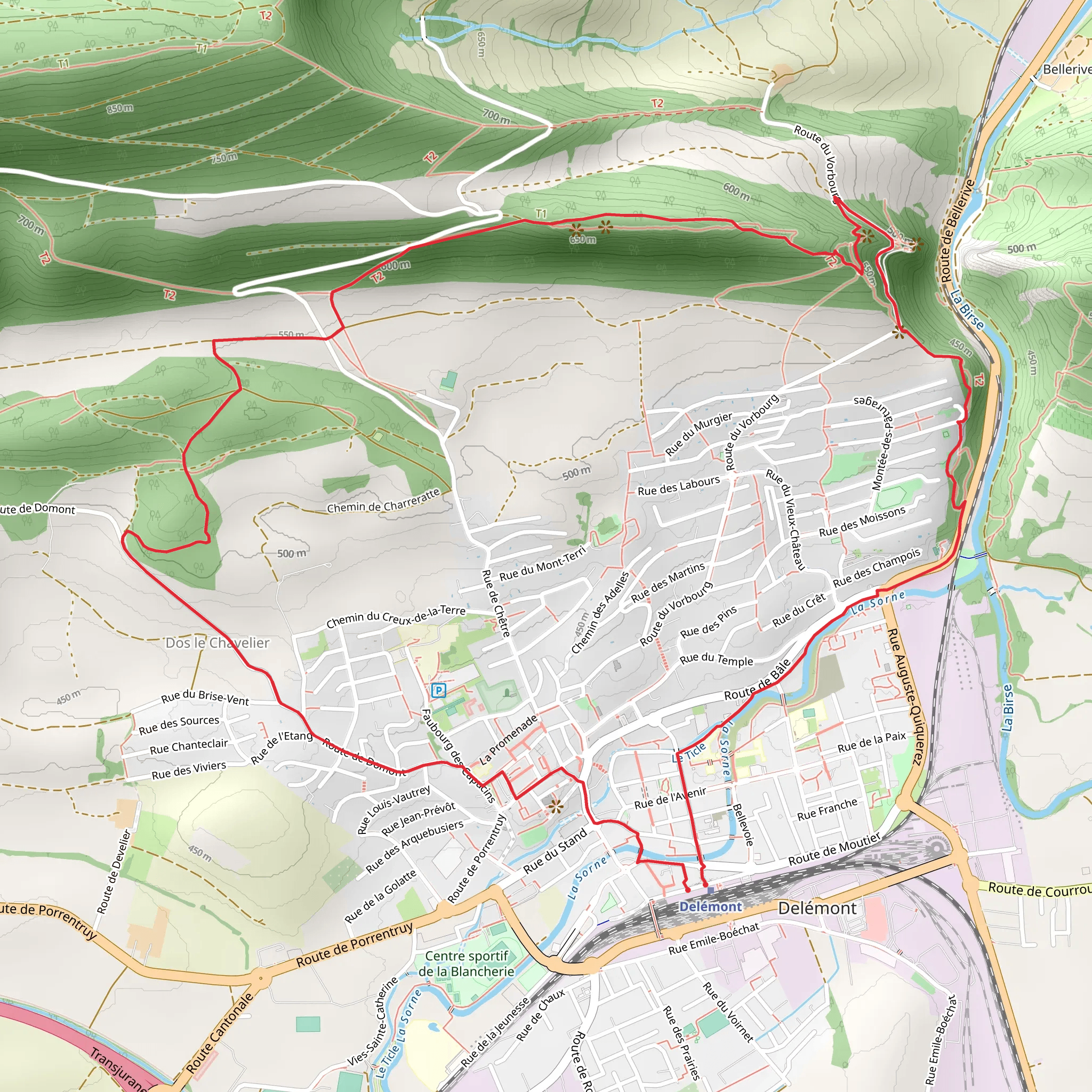 Delémont Castle mobile static map