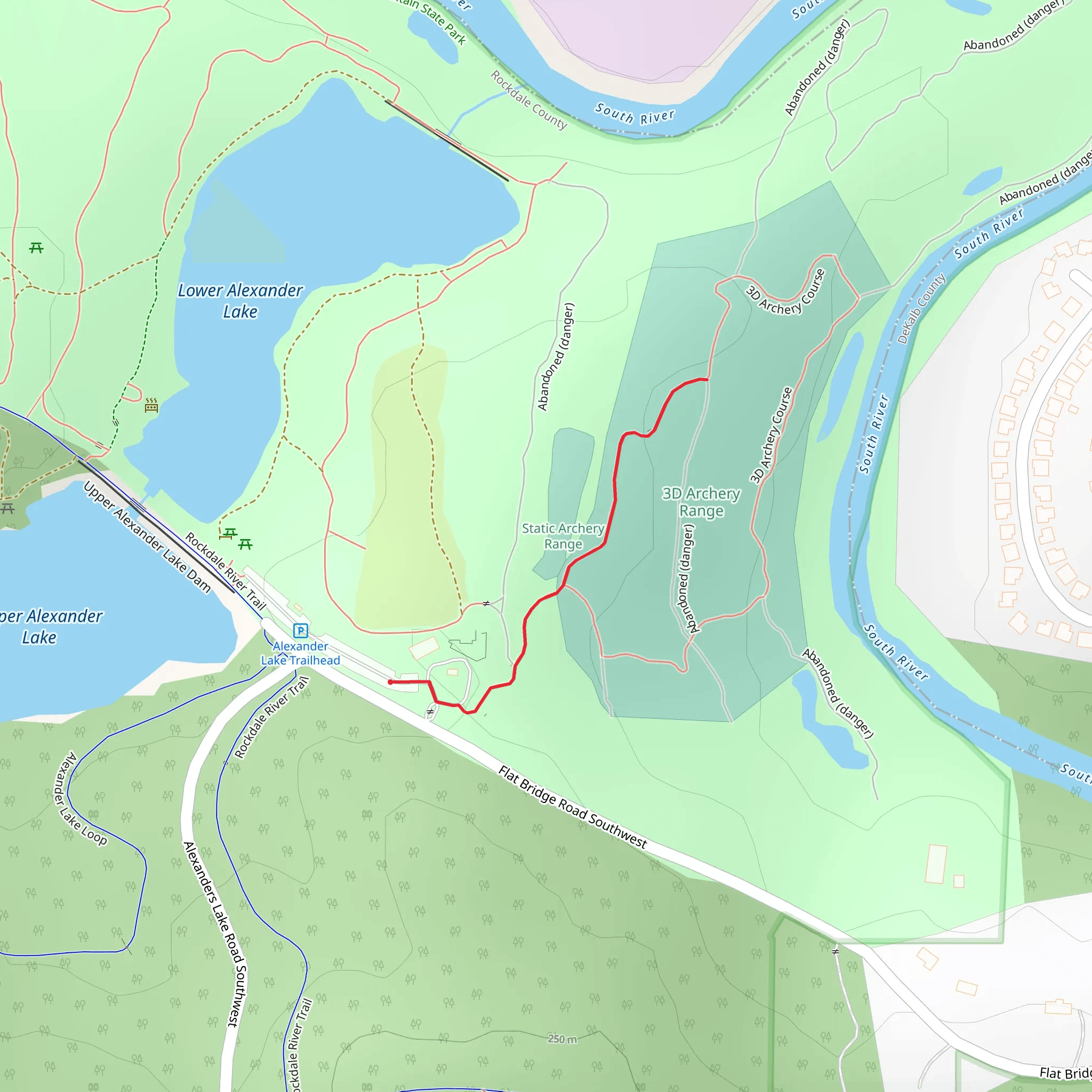 Three D Archery Course Out and Back mobile static map