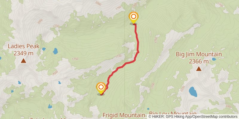 Chiwaukum - Ladies Pass Loop alt 2 Map