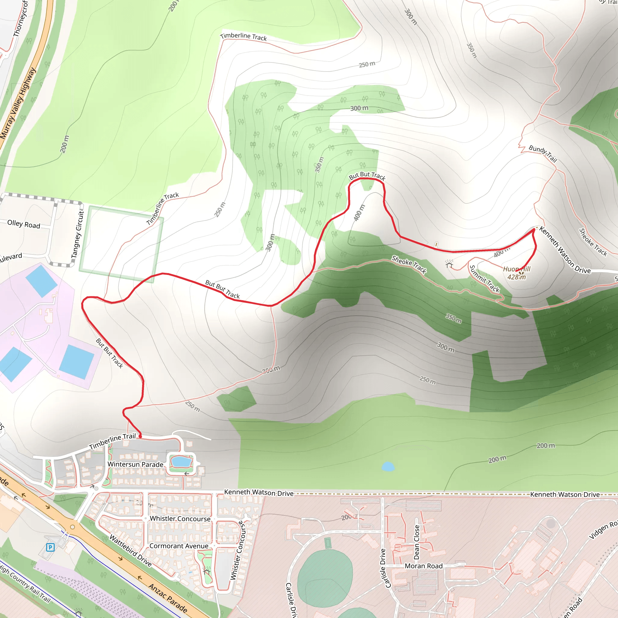 Huon Hill Track mobile static map