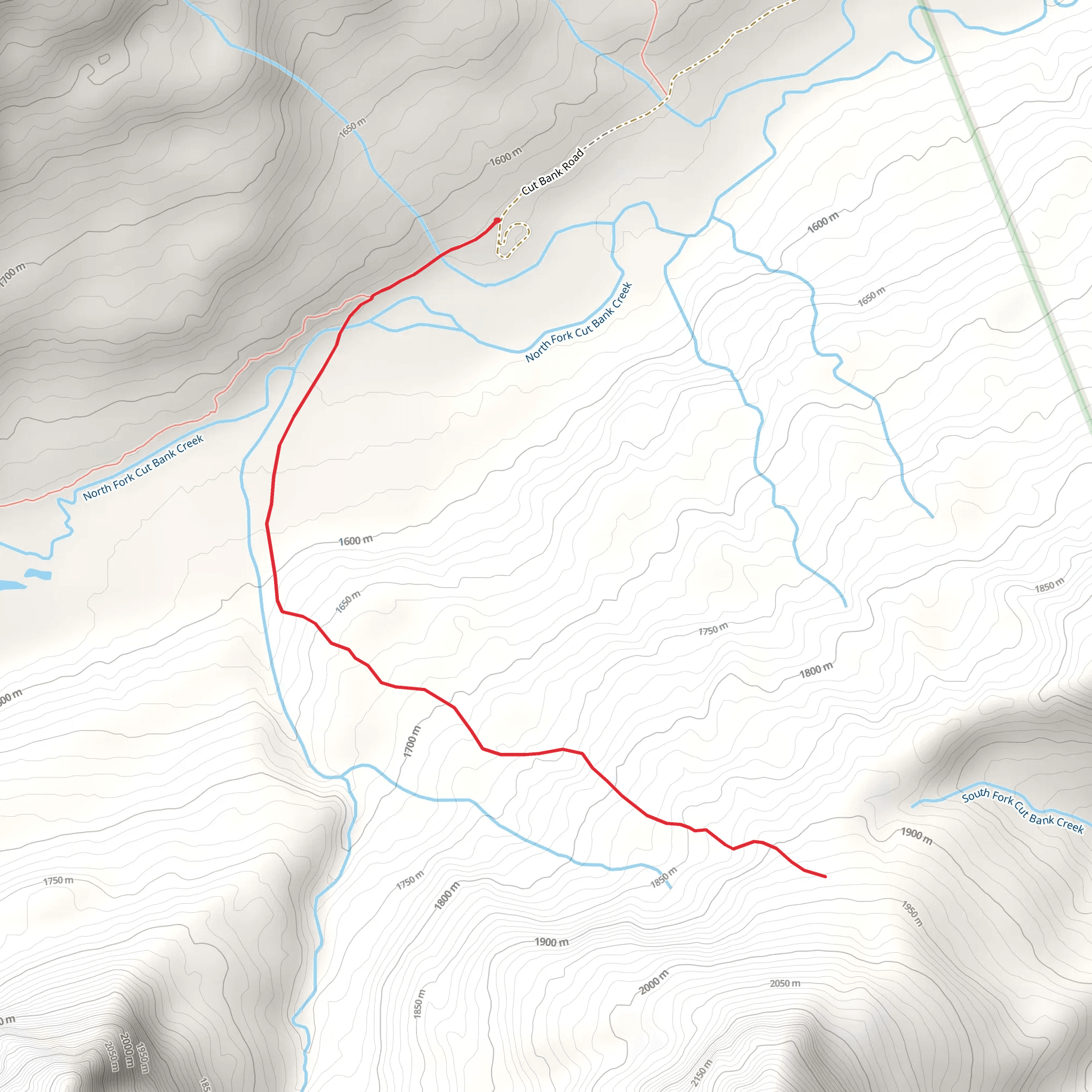 Mad Wolf Boundary via Pitamakan Pass Trail mobile static map