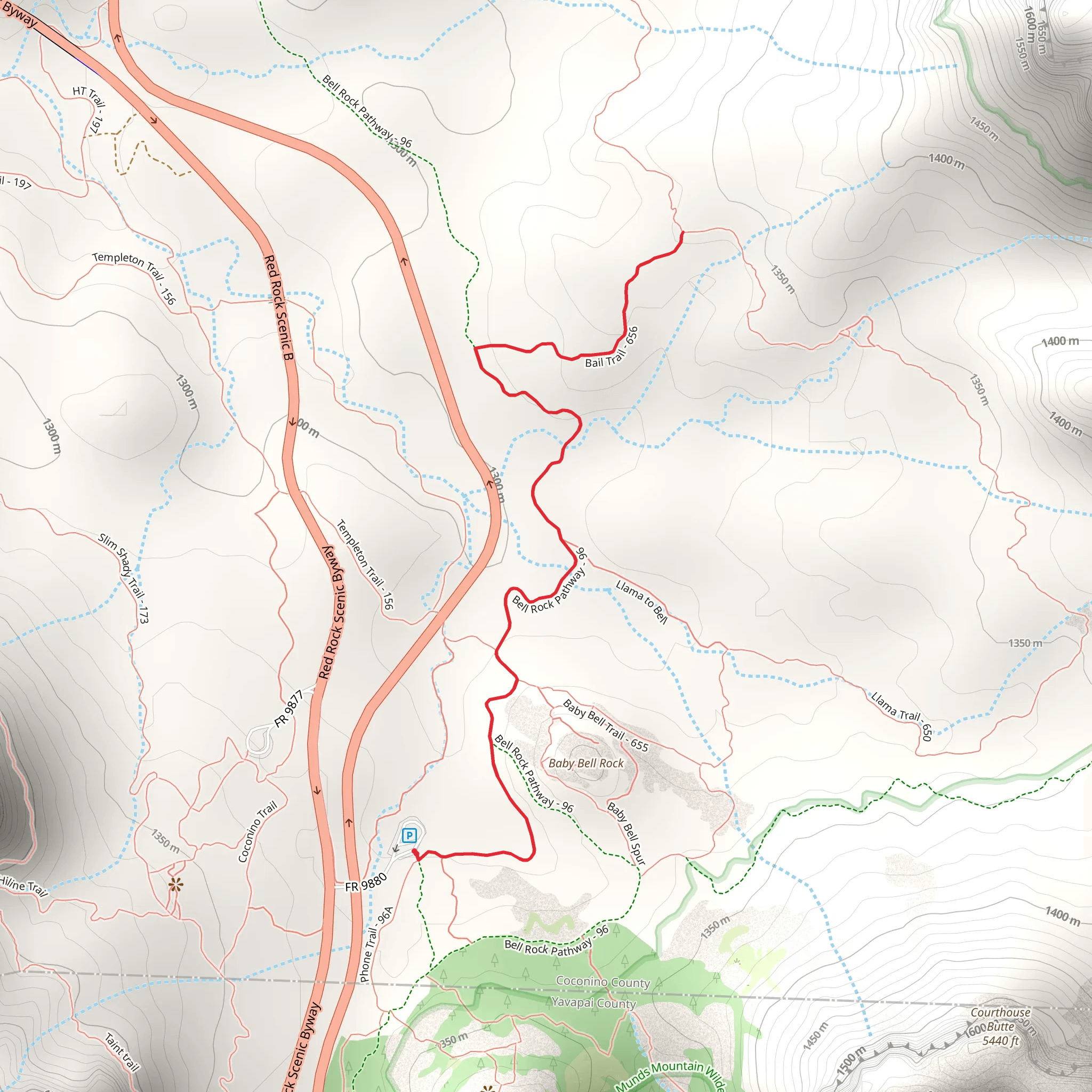 Bail Trail via Phone Extension Trail mobile static map