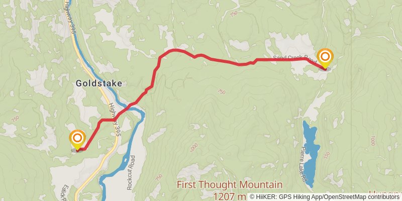 Pacific Northwest Trail stage 82 Map