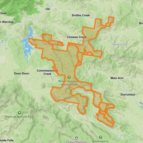 Mount Jerusalem National Park mobile static map