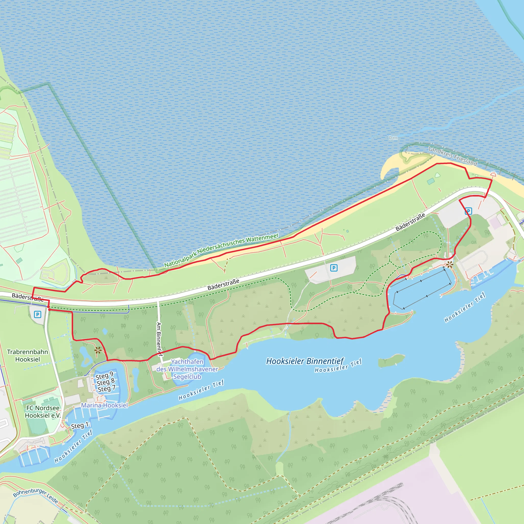 Hooksieler Tief via Stoertebekerweg mobile static map