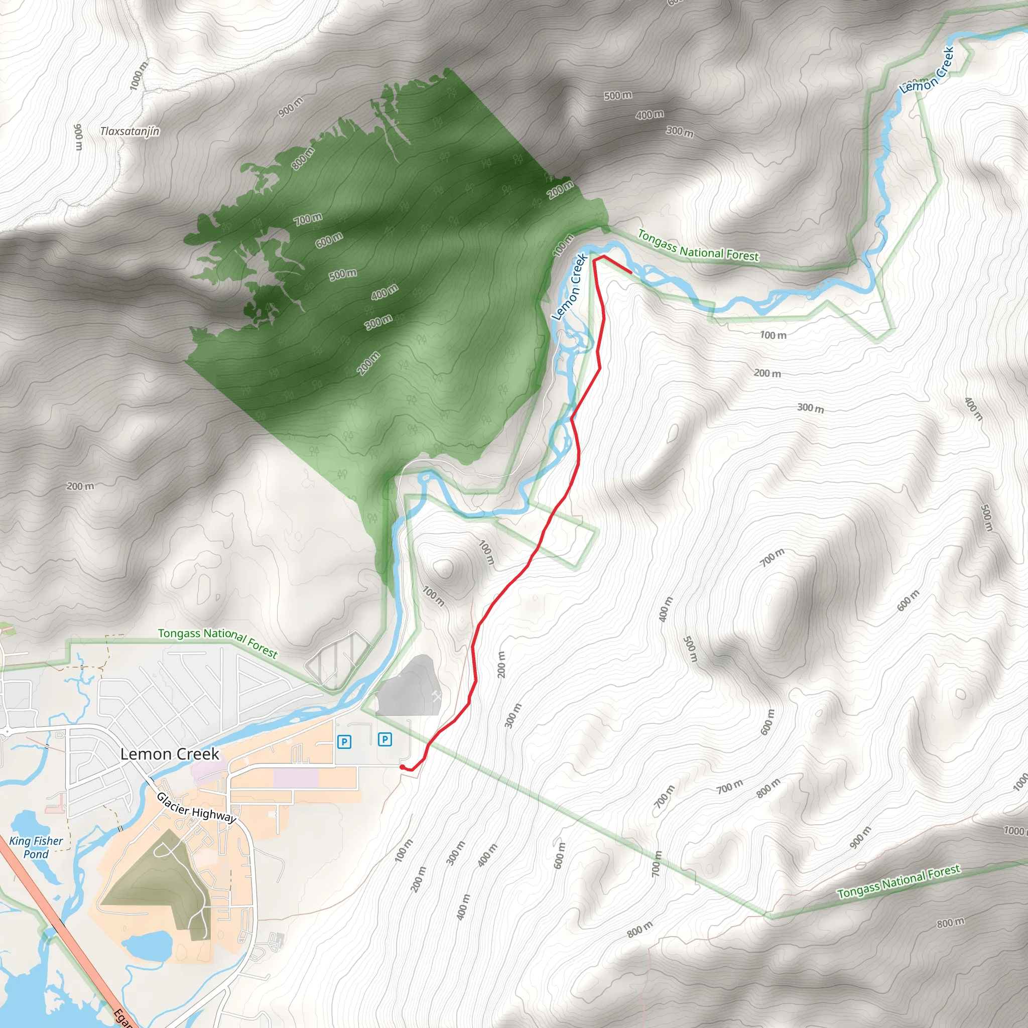 Lemon Creek Trail mobile static map