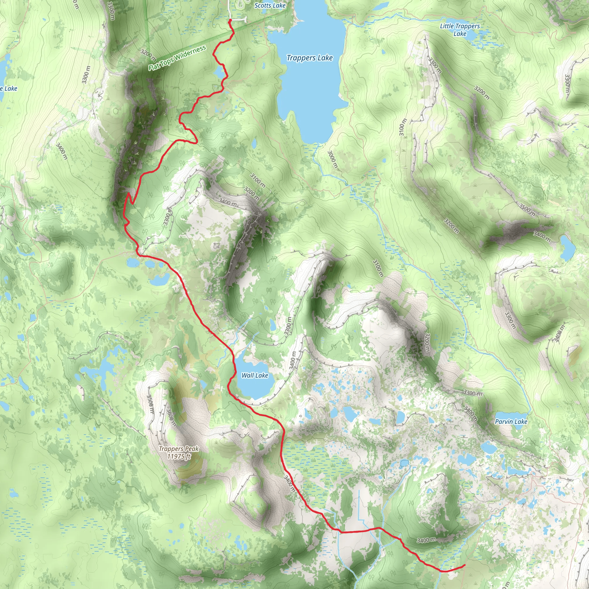 Wall Lake Trail mobile static map