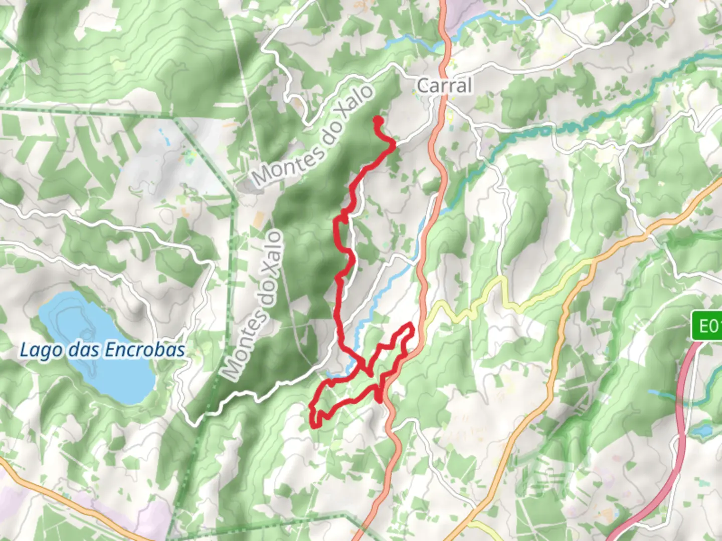 An image depicting the trail Roterio Marinan Costa Da Egoa PR G 101 and its surrounding area.