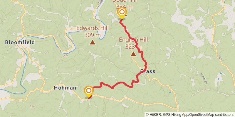 Buckeye Trail stage 80 Map