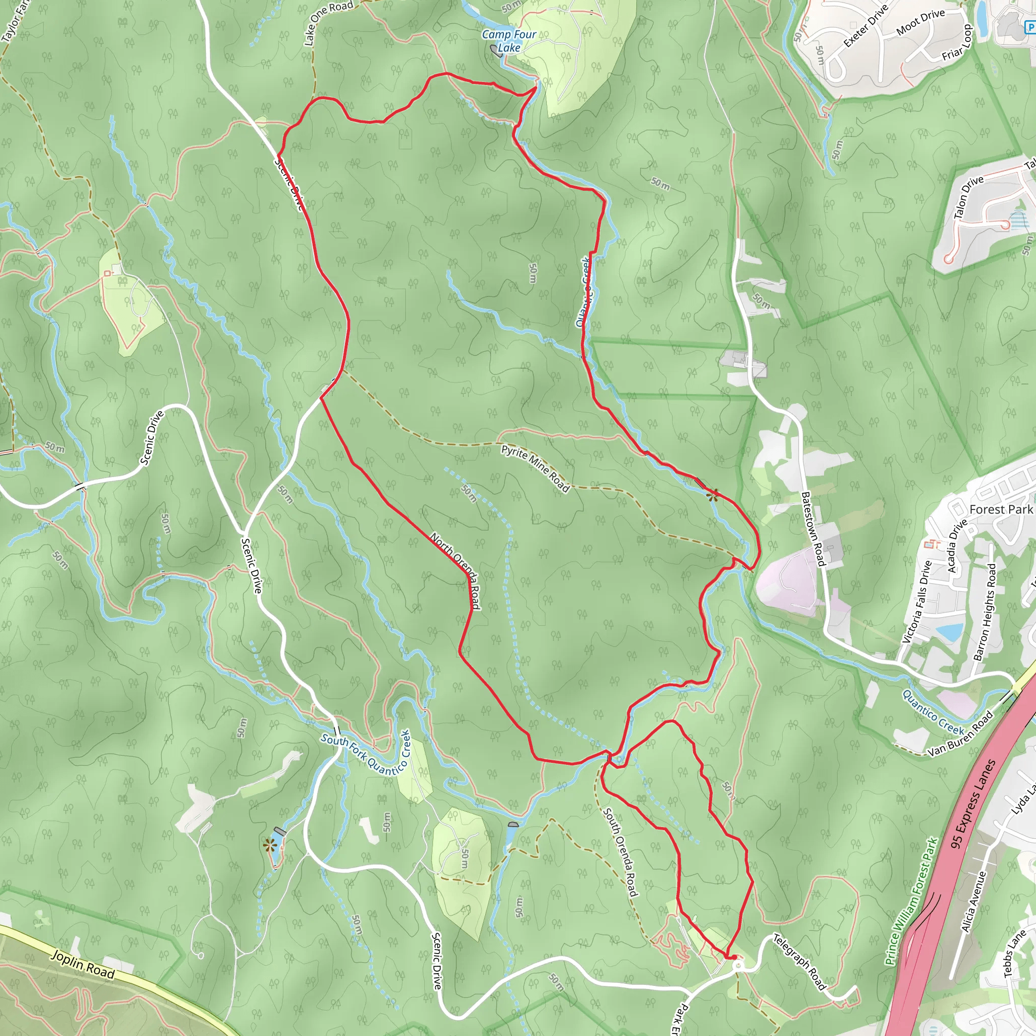 Laurel, North Valley and South Valley Loop Trail mobile static map