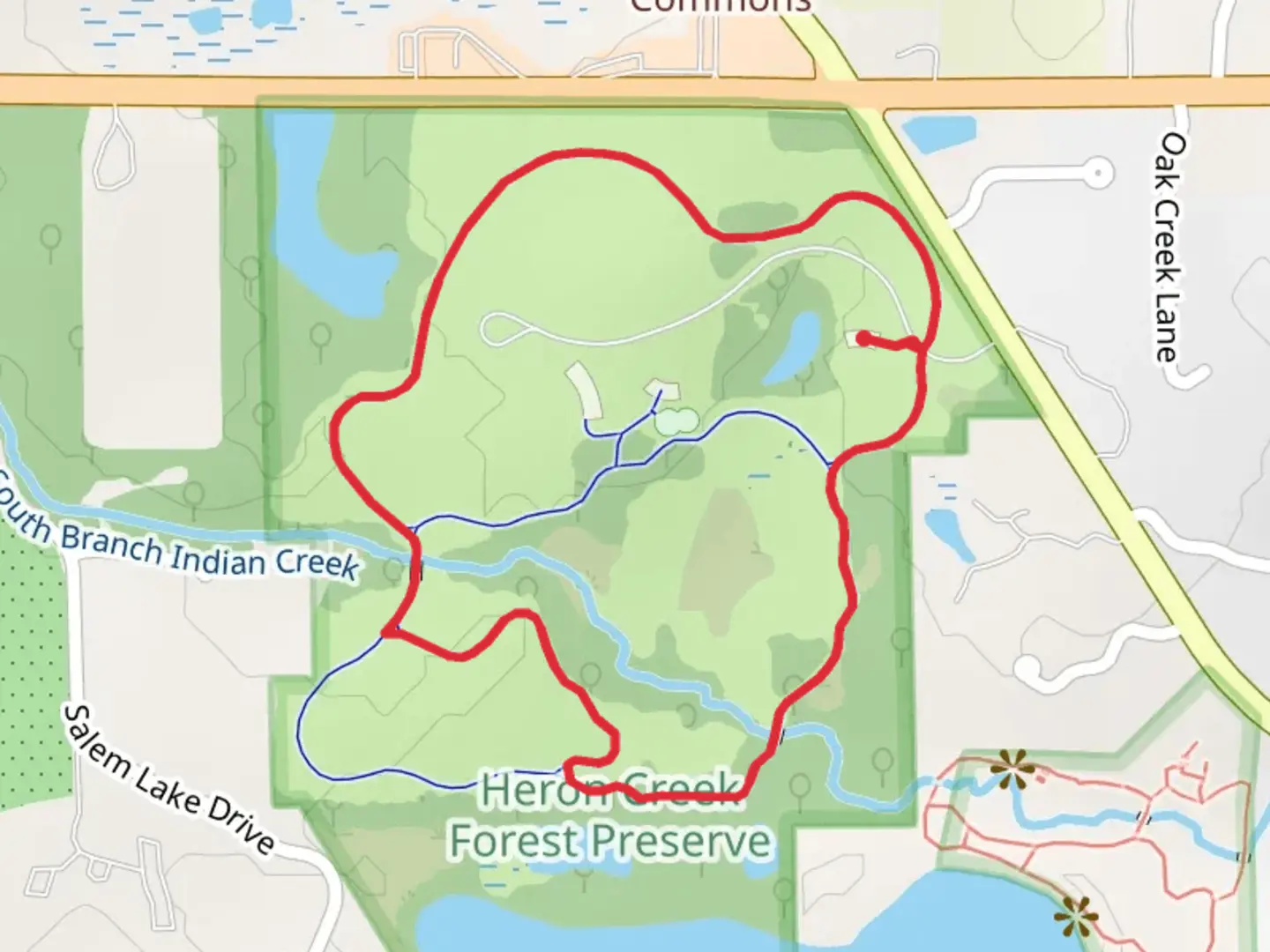 An image depicting the trail Salem Lake North Loop and its surrounding area.