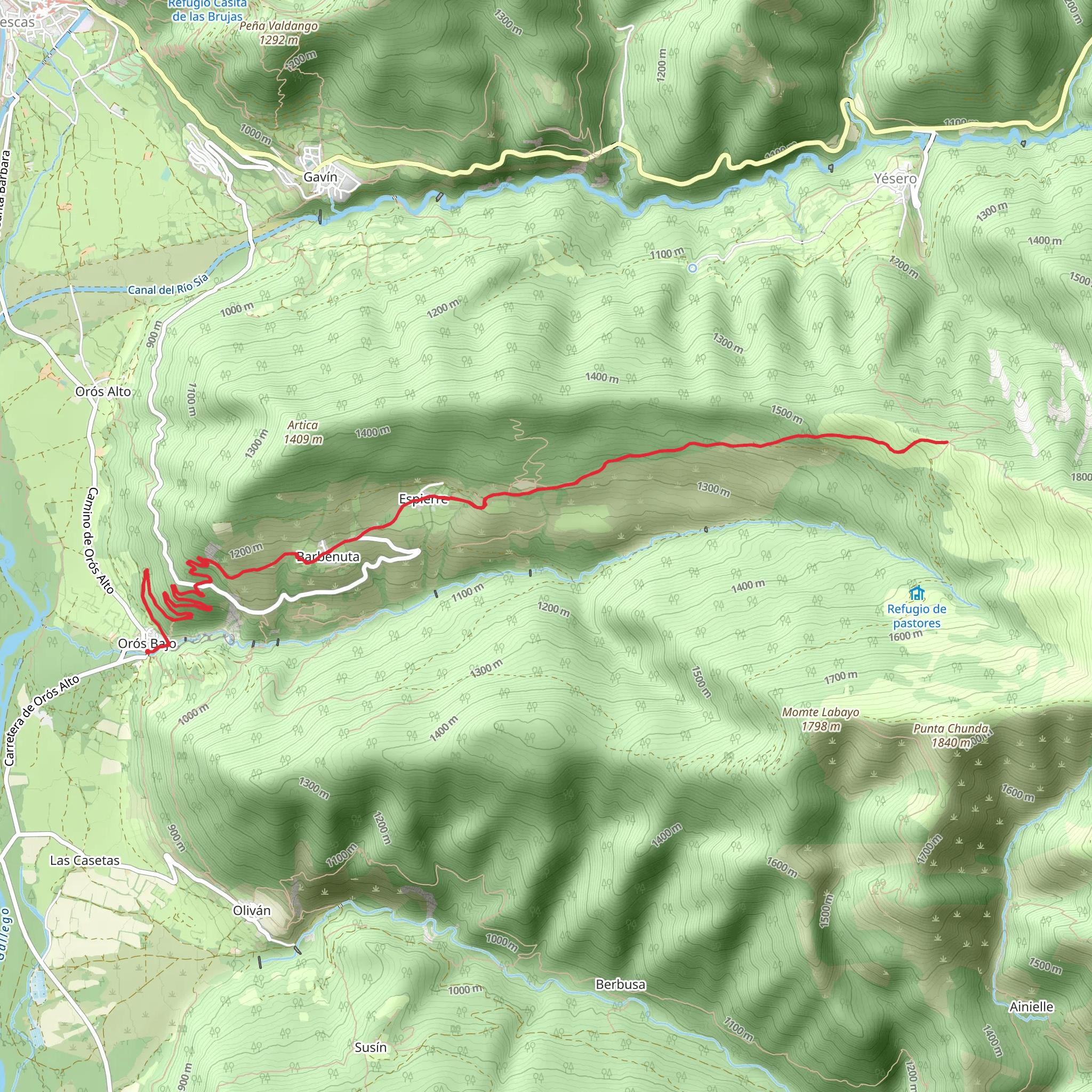 Pentacles Low - Collado Espierre (GR® 15) PR HU 2 mobile static map