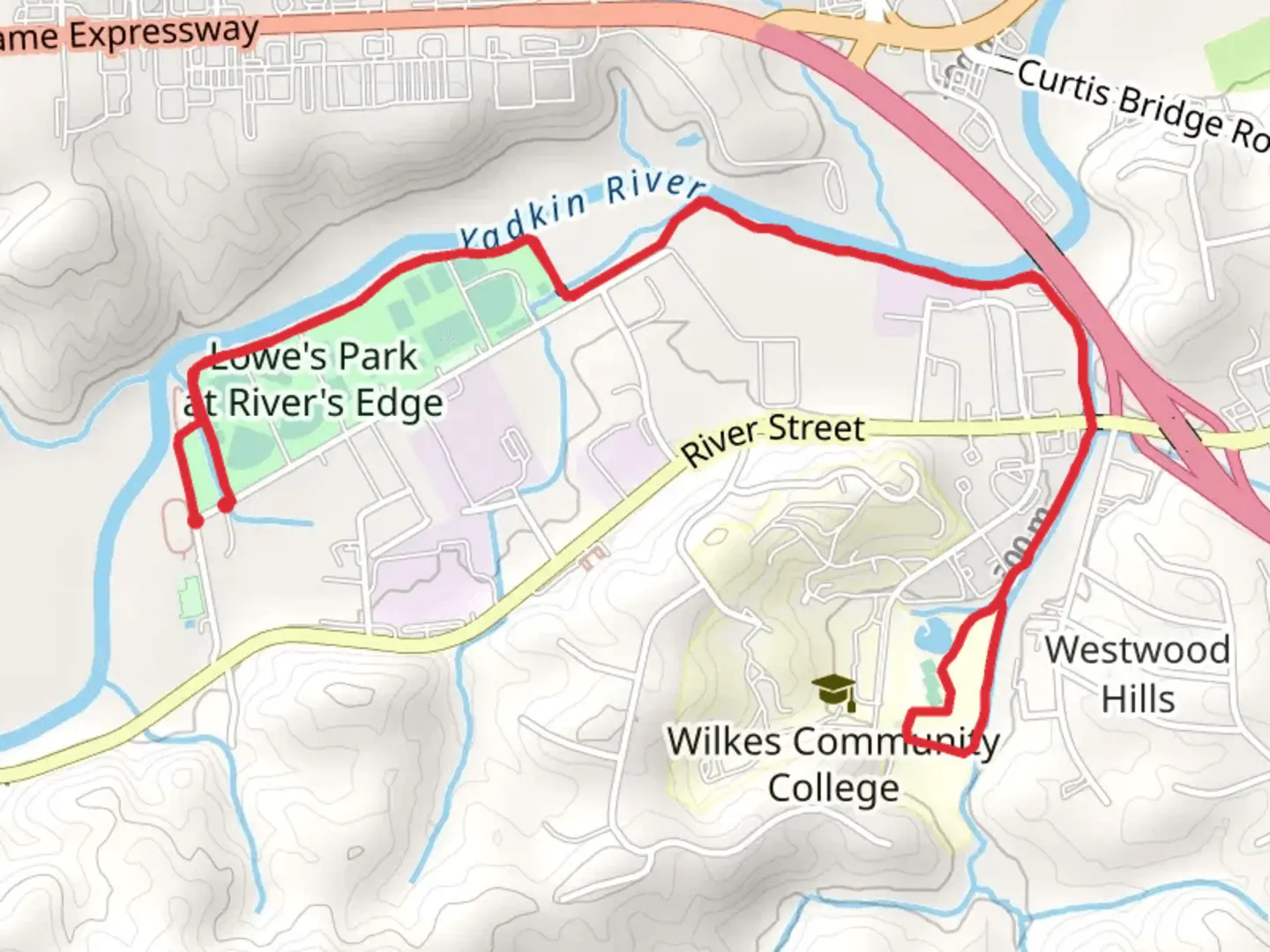An image depicting the trail Yadkin River Greenway - River Edge and Moravian Creek and its surrounding area.