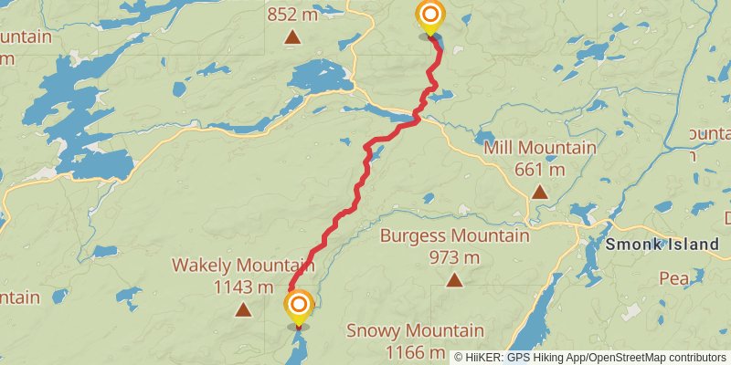 Northville - Placid Trail stage 5 Map