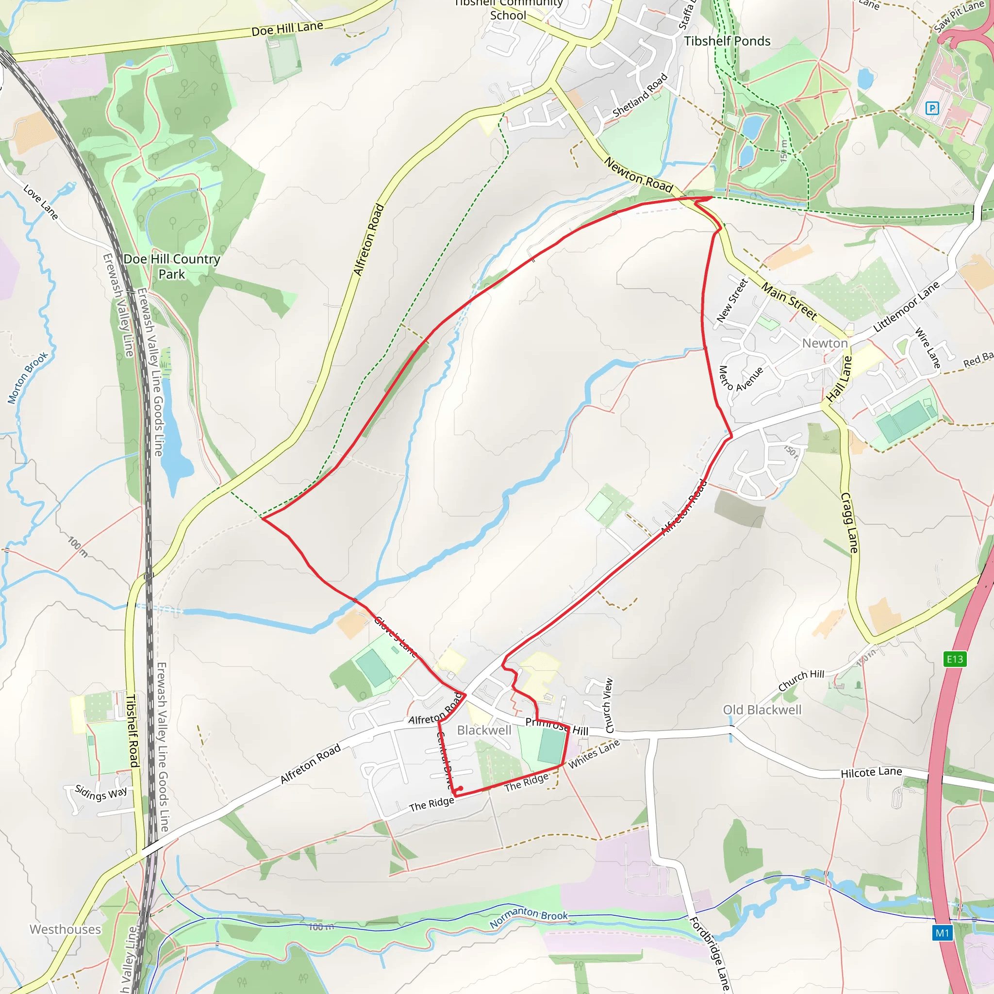 Primrose Hill via Silverhill Trail mobile static map