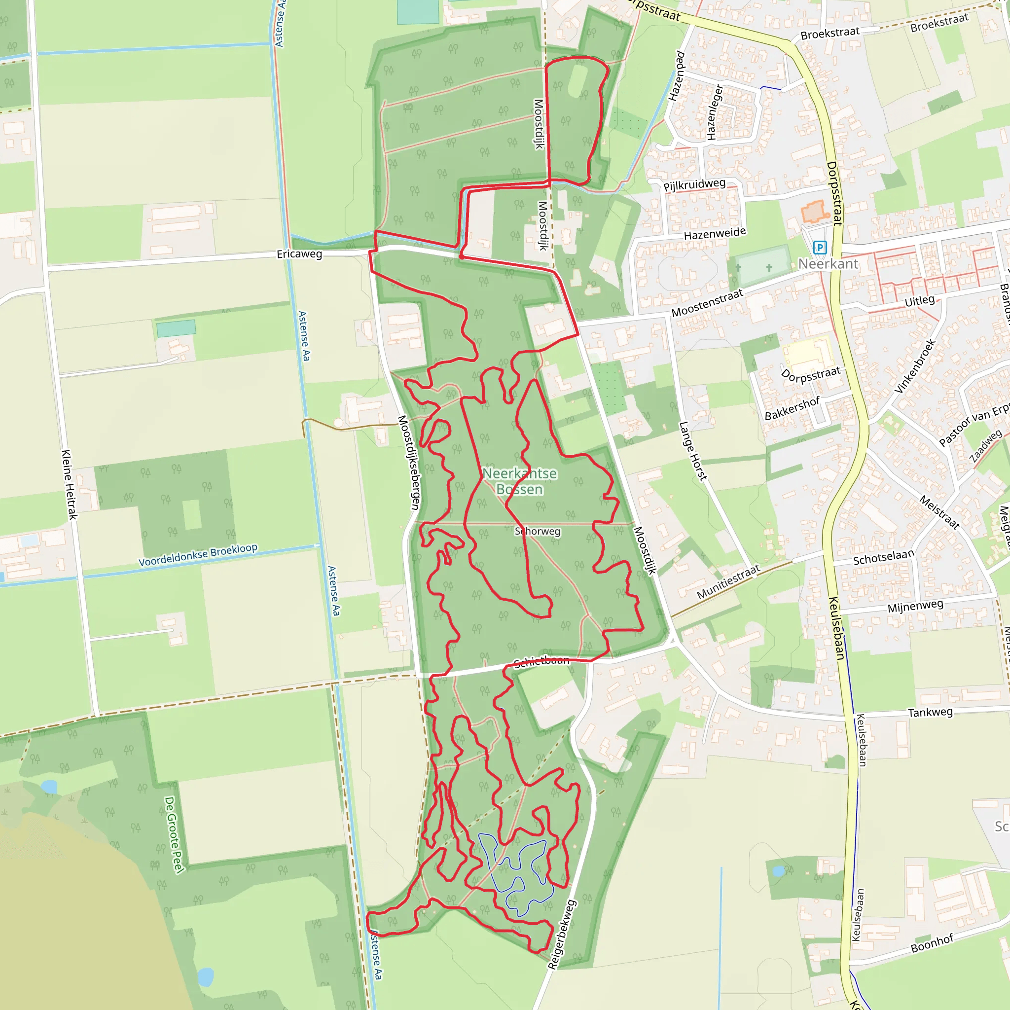 Neerkantse Bossen Loop mobile static map