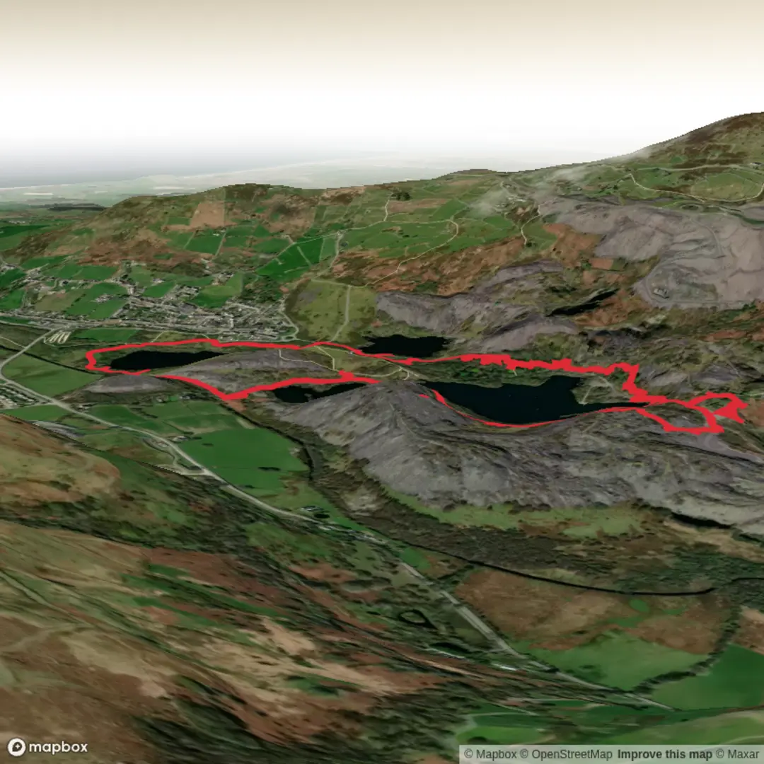 An image depicting the trail Dorothea Quarry Explorer Day - Upper Limits UK and its surrounding area.