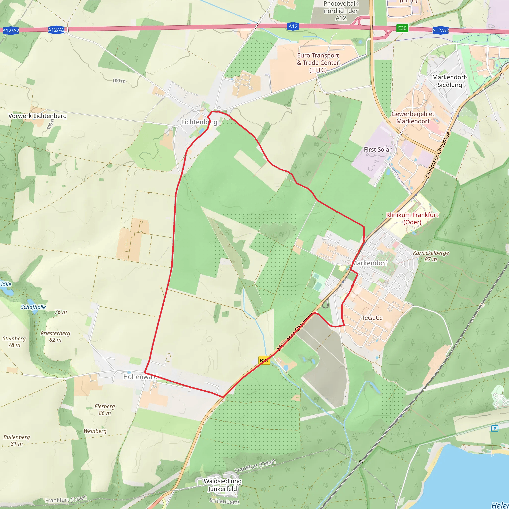 Markendorf Loop mobile static map