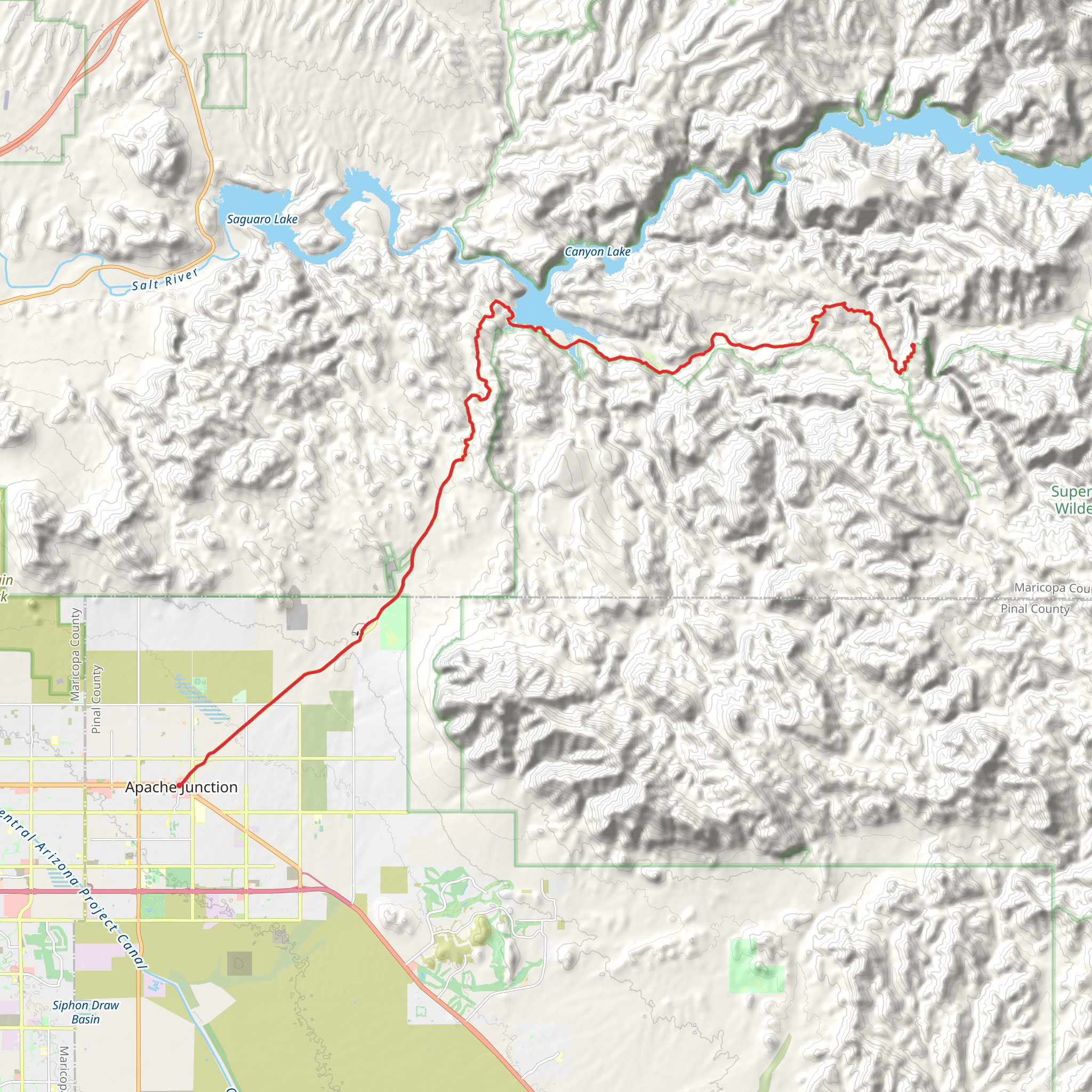 Apache Trail mobile static map