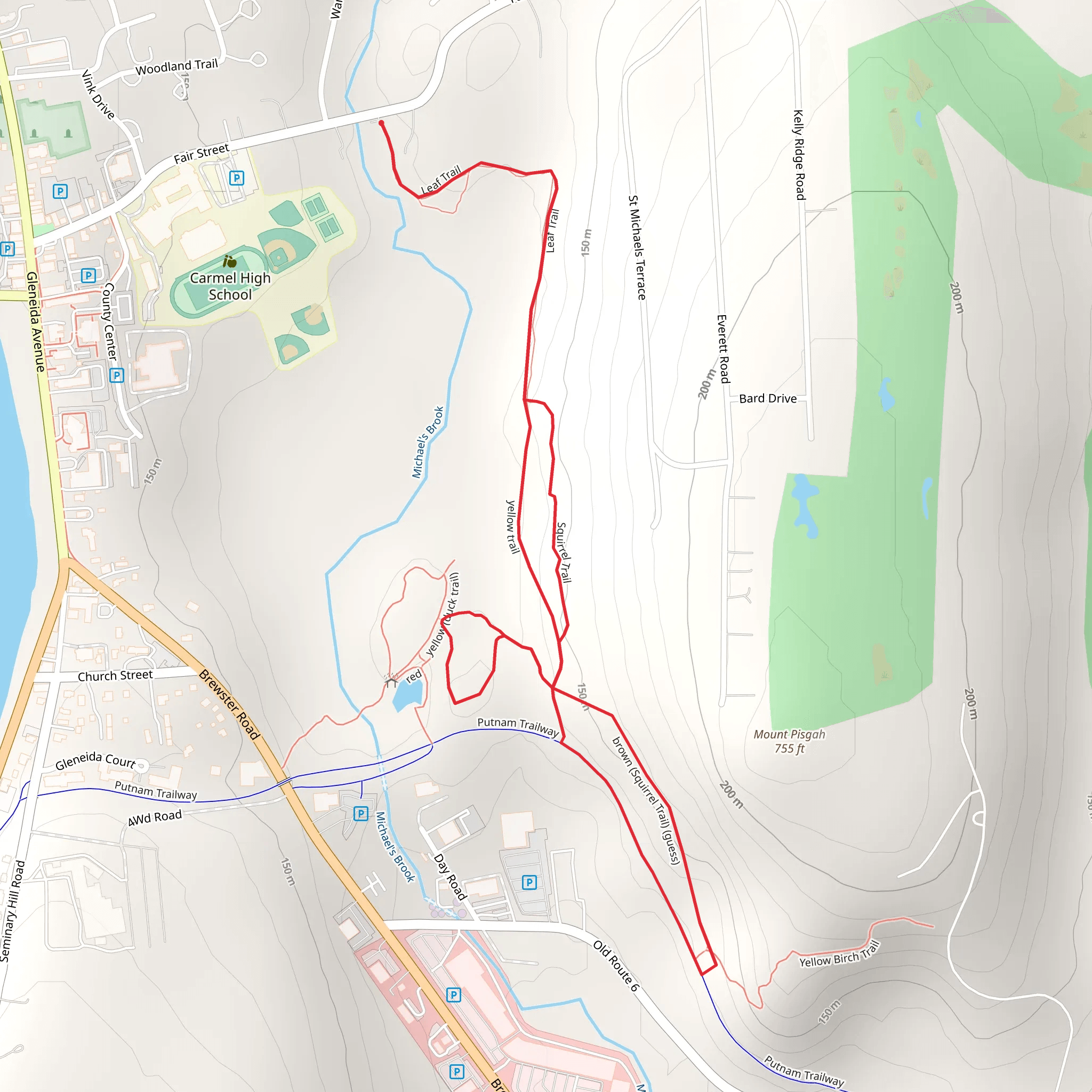 Mount Pisgah Loop from Fair Street mobile static map
