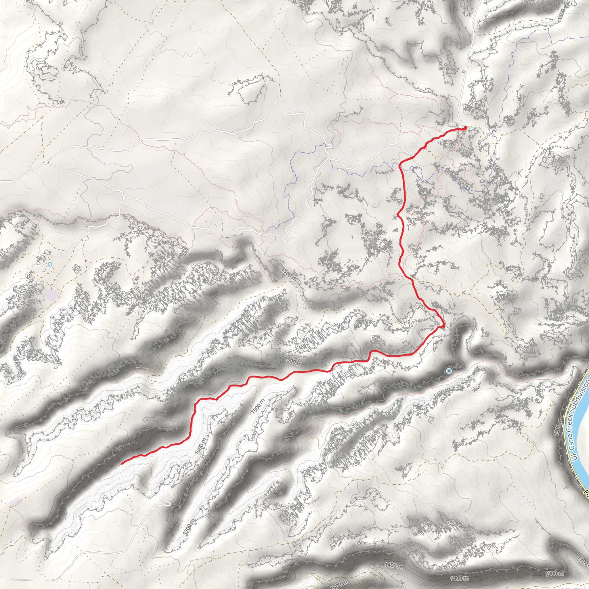 Dry Fork Bull Canyon Trail mobile static map