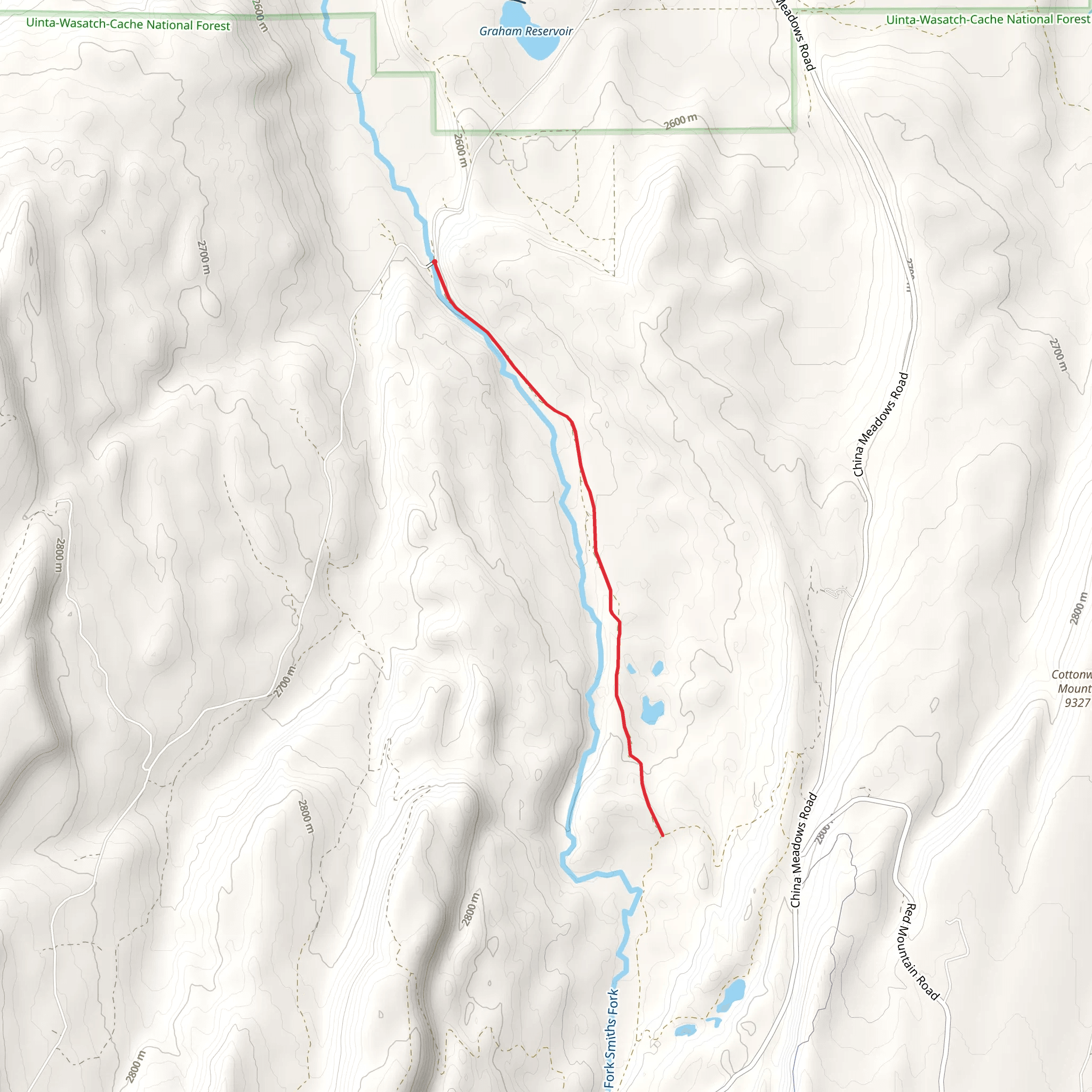 East Fork Smiths Fork mobile static map