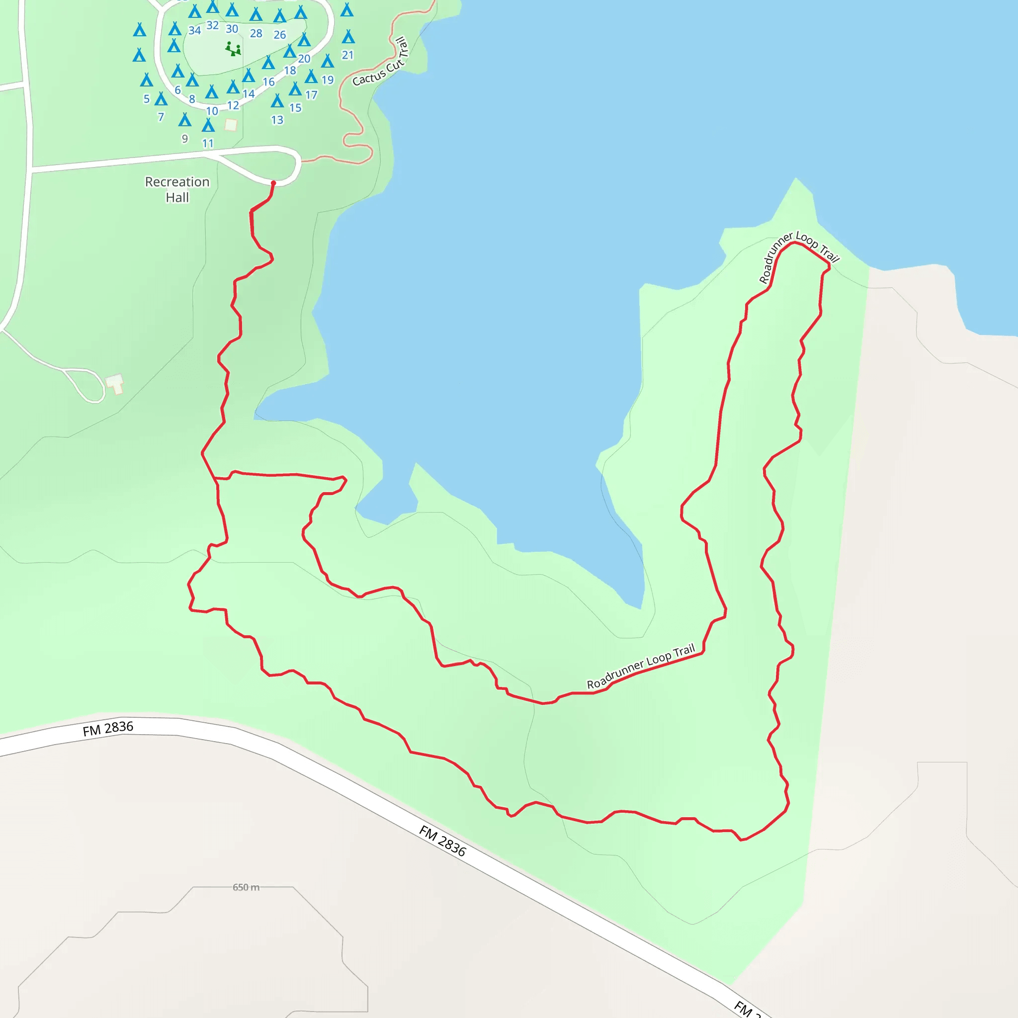 Roadrunner Loop Trail mobile static map