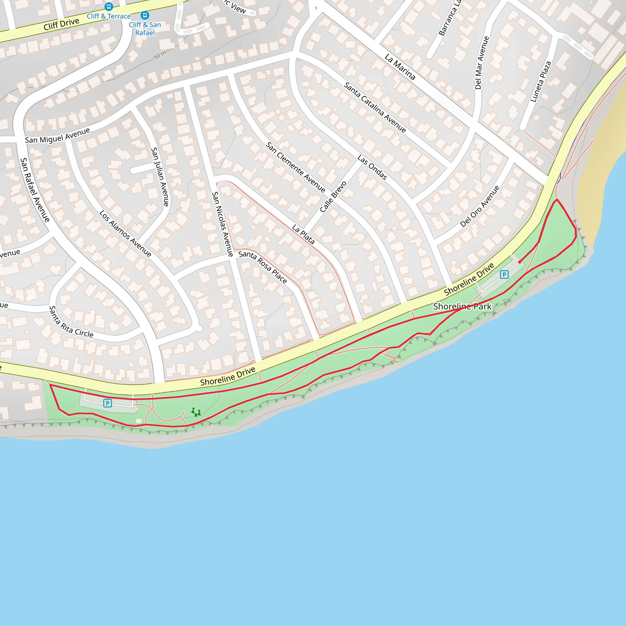 Shoreline Park mobile static map