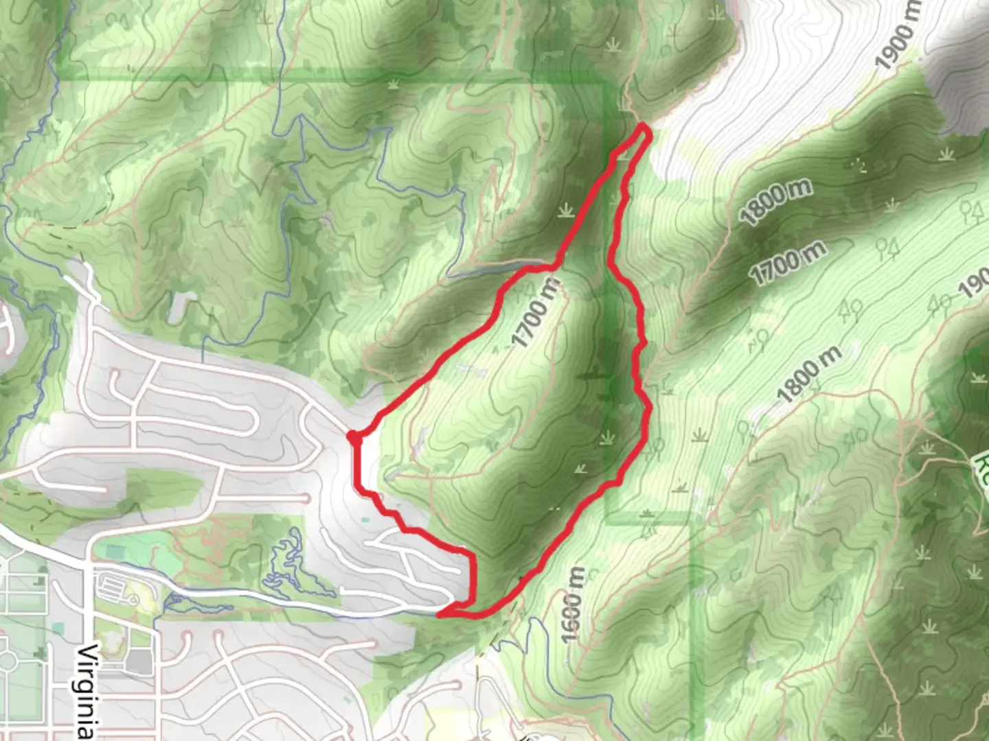 An image depicting the trail Lime Kiln Trail and Dry Creek Loop and its surrounding area.