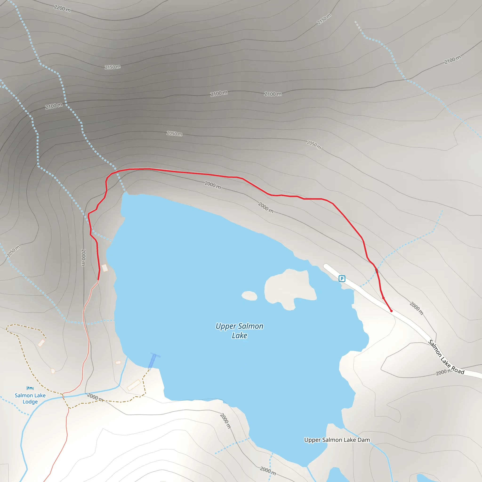 Upper Salmon Lake mobile static map