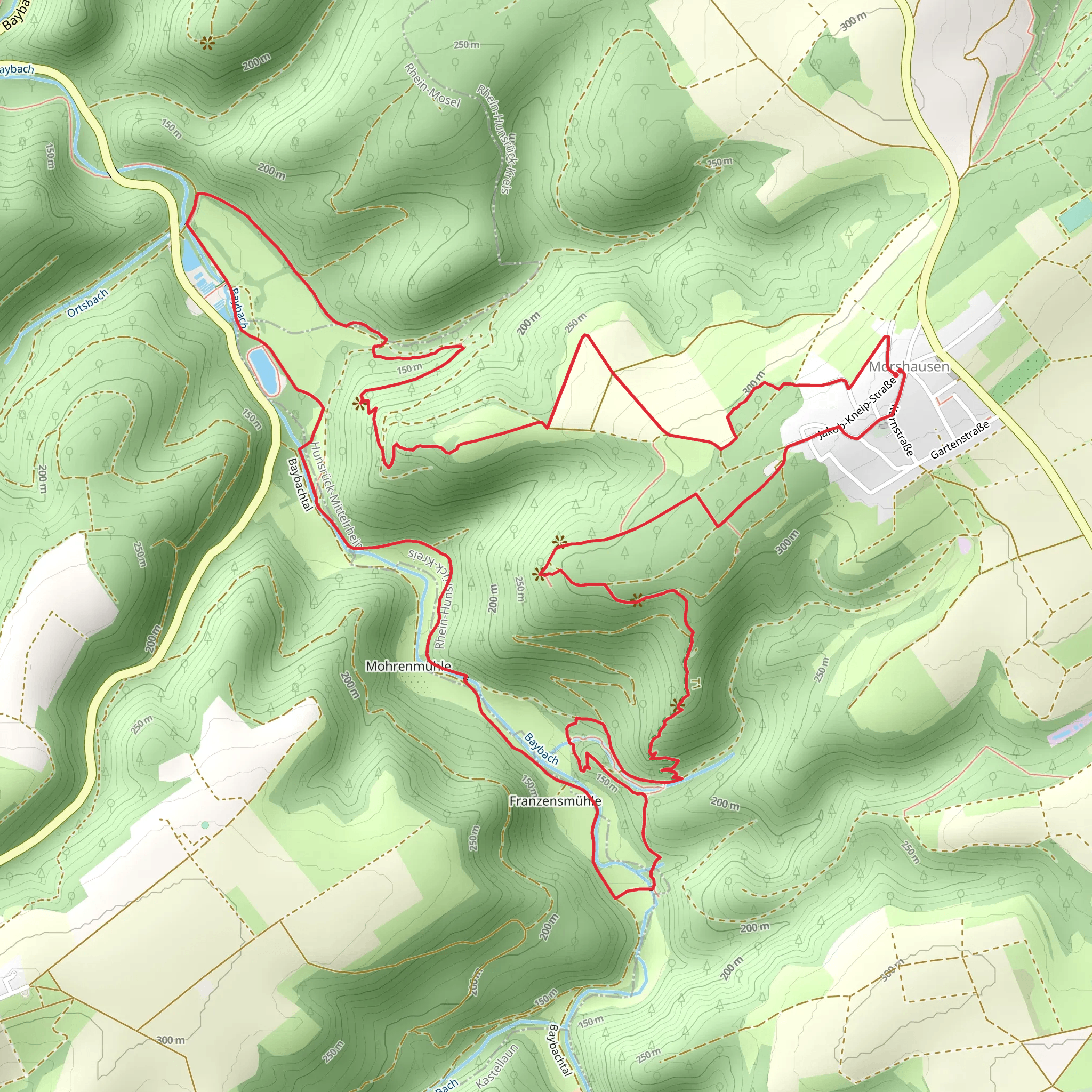 Morshausener Eselchen via Traumschleife Murscher Eselsche mobile static map