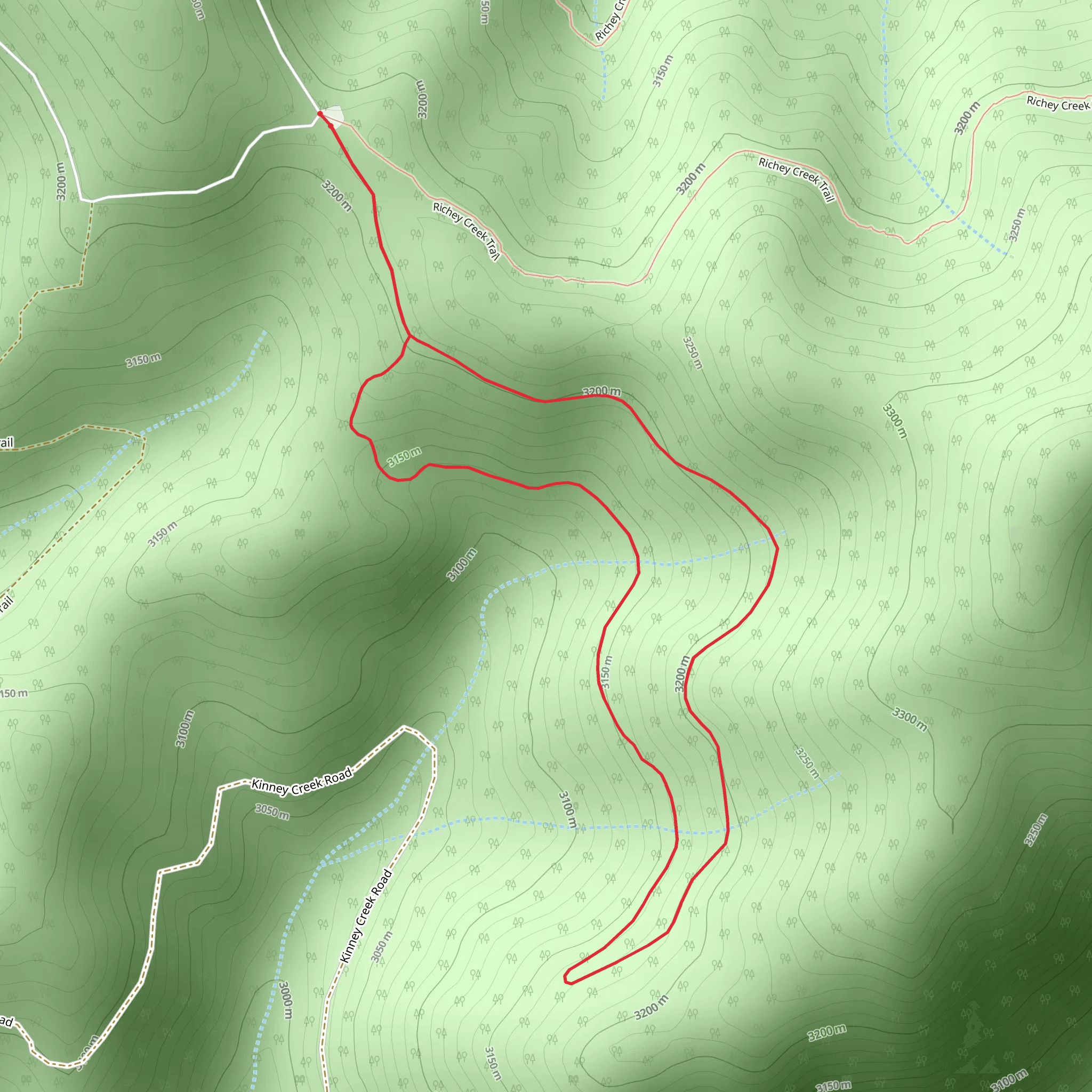 Keyser Ridge Loop Trail mobile static map