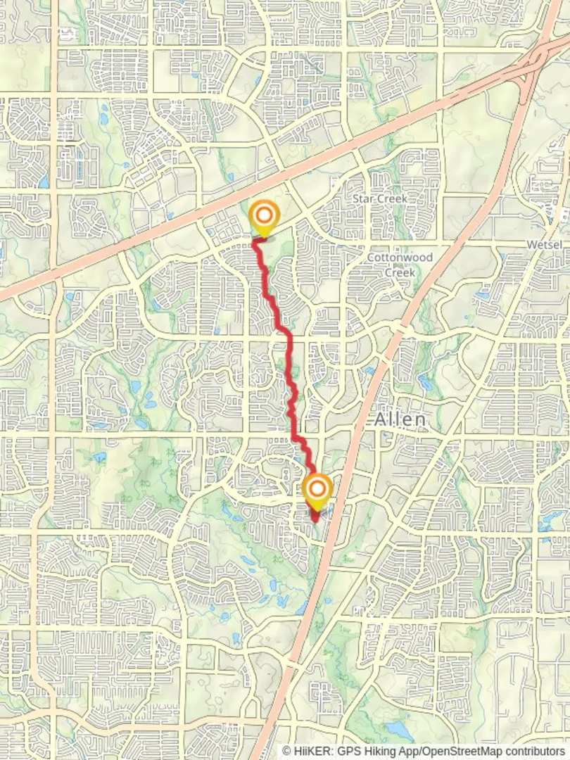 Watters Branch Creek Trail Collin County Texas