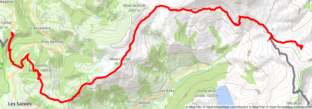 Tour Du Beaufortain stage 6 Map