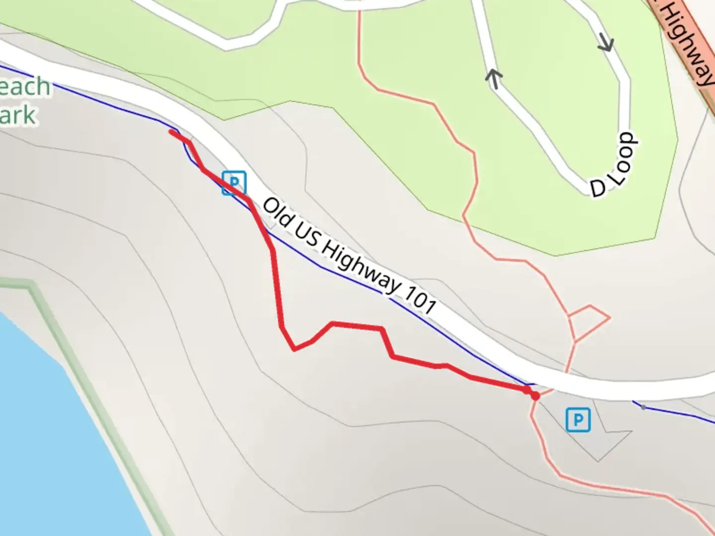 An image depicting the trail Sunset Point Trail and its surrounding area.