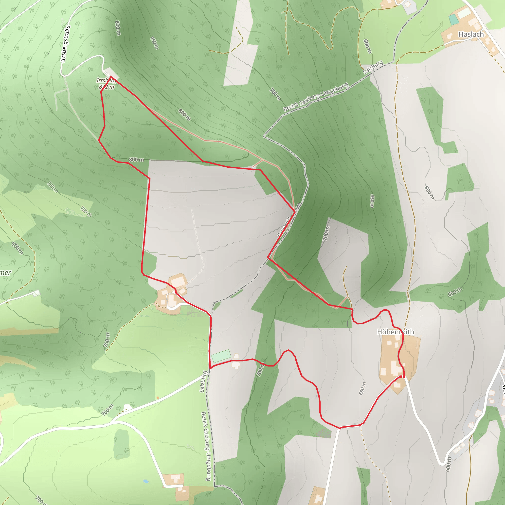 Mount Irrsberg near Oberhofen mobile static map