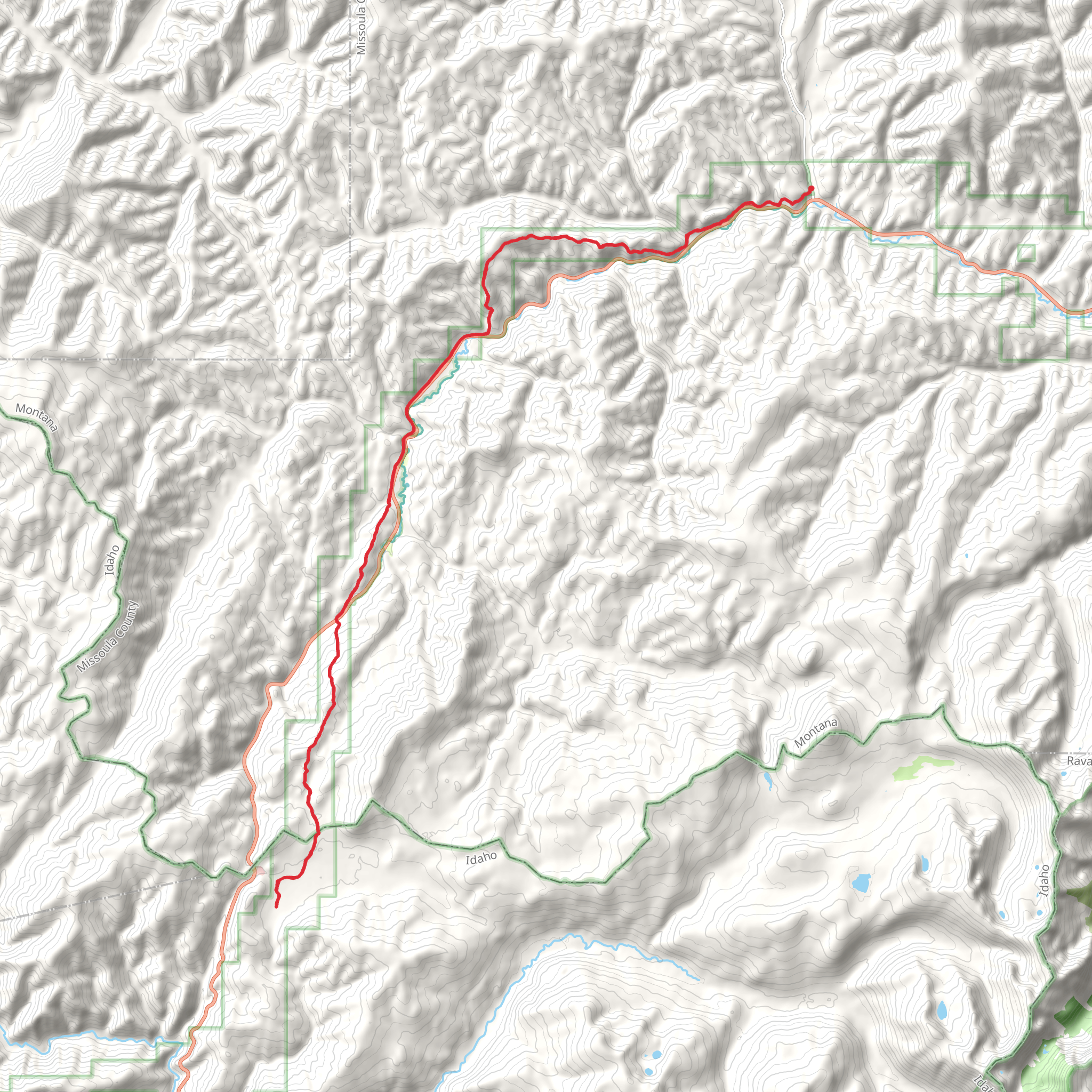 Lolo Trail mobile static map