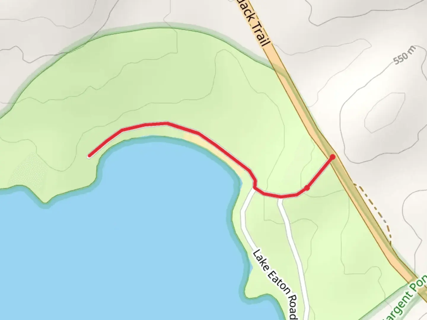 An image depicting the trail Lake eaton Short North Trail and its surrounding area.