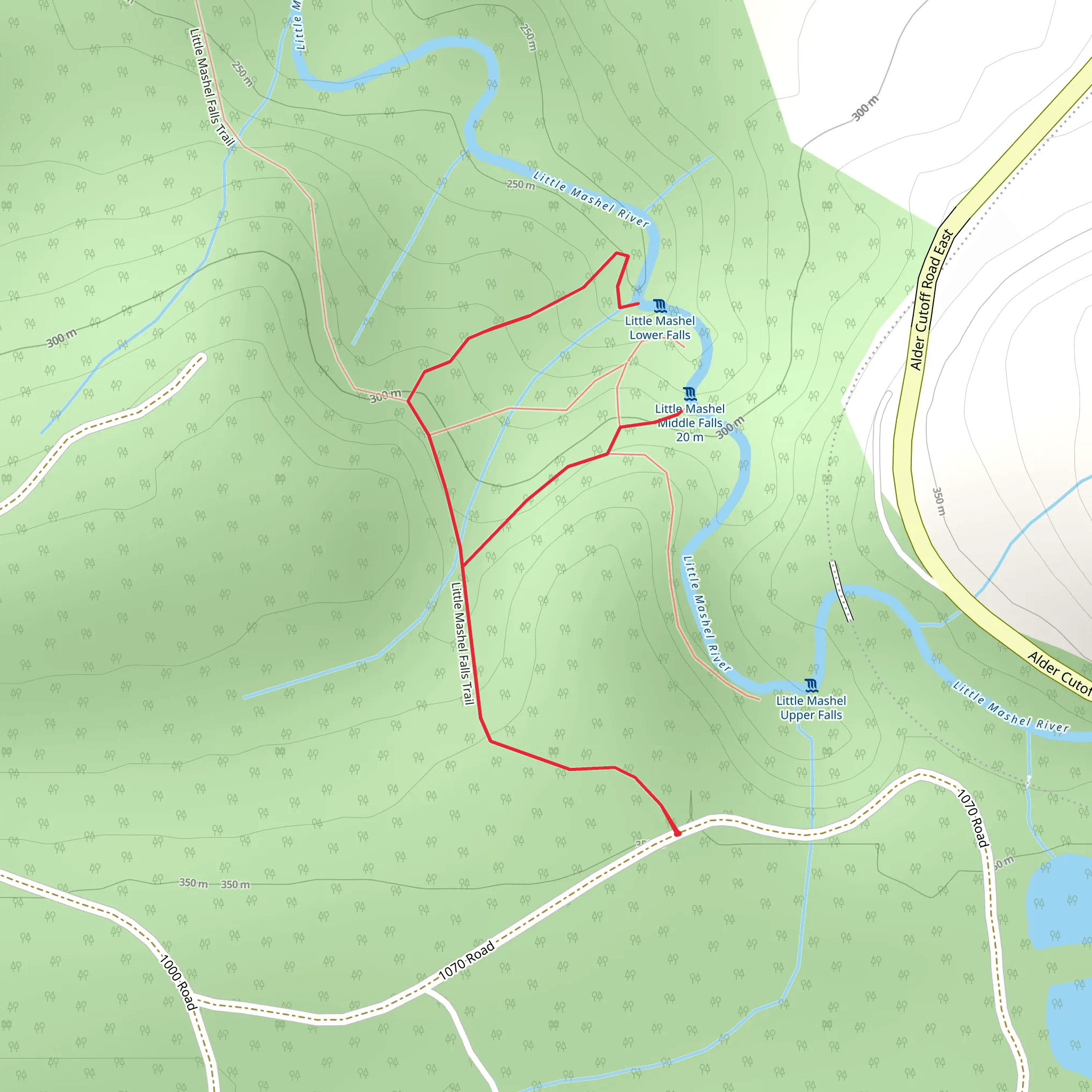 Little Mashel Falls Trail mobile static map