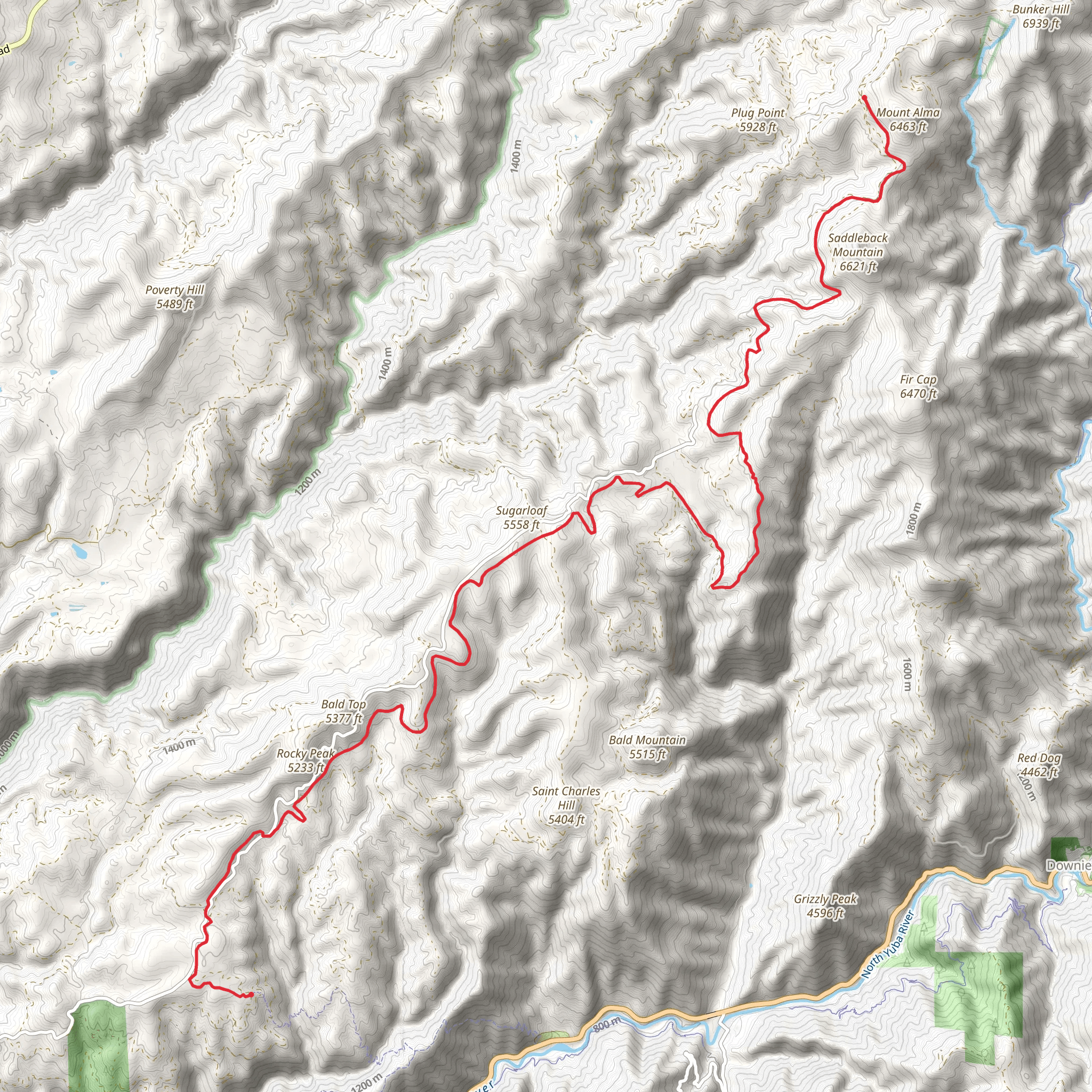 Cal - Ida Trail mobile static map